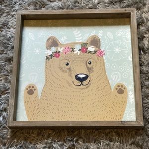 12in by12in pillowfort bear wall decor